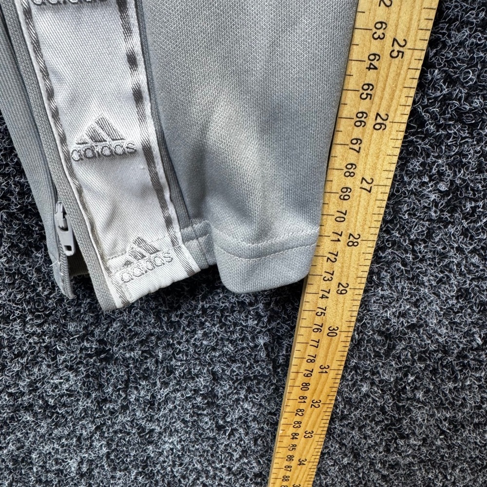Adidas Tiro Track Pants Mens Small Grey Logo Tape Joggers Zipper Cuffs Training - Picture 3 of 5